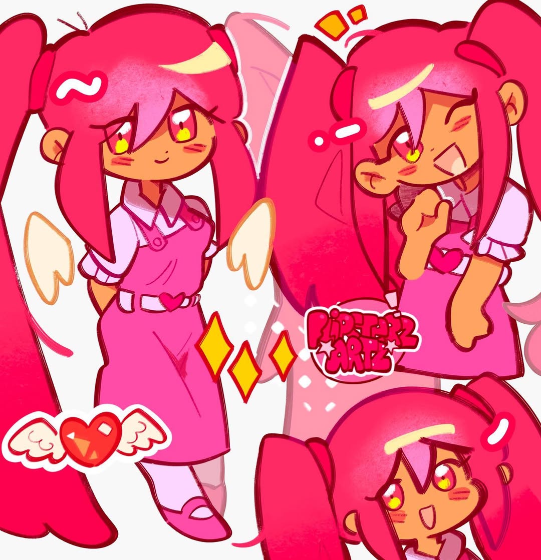 1girl, :d, ;d, absurdly_long_hair, angel_wings, antenna_hair, arms_behind_back, blush_stickers