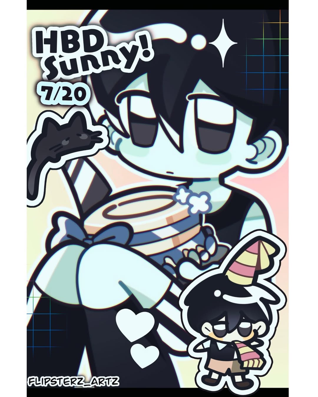 2boys, animal, bare_shoulders, black_cat, black_eyes, black_hair, black_shoes, black_shorts