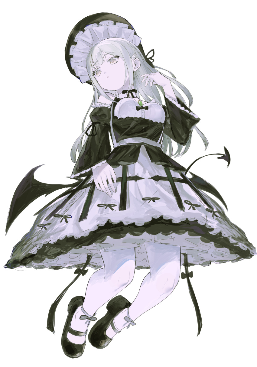 1girl, absurdres, anli_(jwcpp4sum0mgk5r), bang_dream!, bang_dream!_it's_mygo!!!!!, black_dress, black_shoes, black_wings