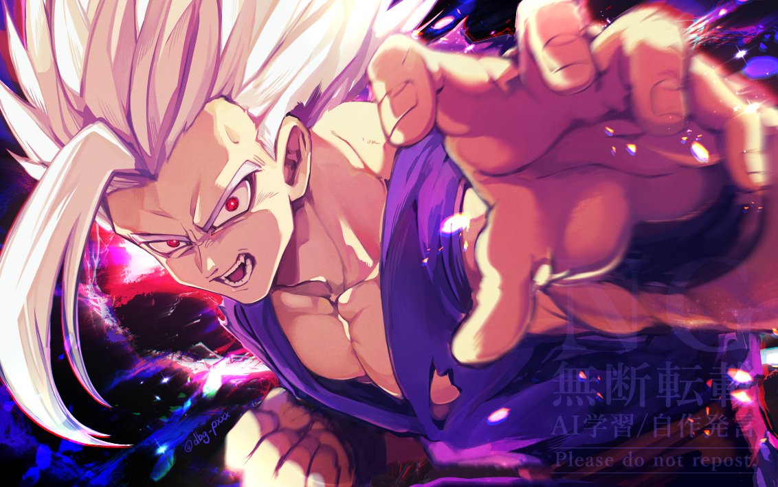 1boy, bb_m0024, blurry, blurry_background, bright_pupils, clenched_hand, collarbone, commentary_request