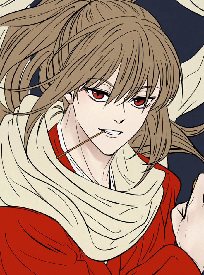 1boy, aged_up, brown_hair, commentary, commentary_request, gintama, gintama_movie_2:_yorozuya_yo_eien_nare, high_ponytail