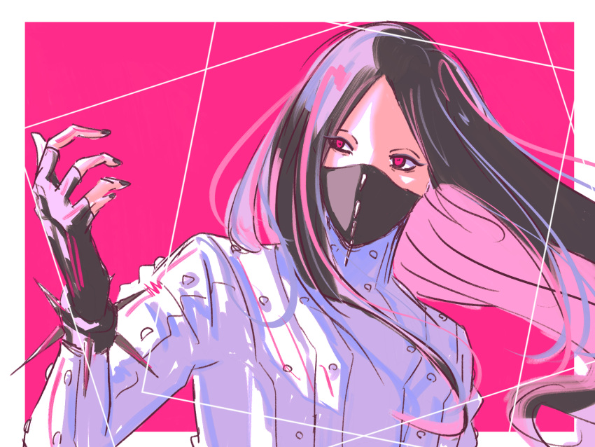 1boy, a_meyujki13, as_nodt, black_gloves, black_hair, bleach, border, bracelet