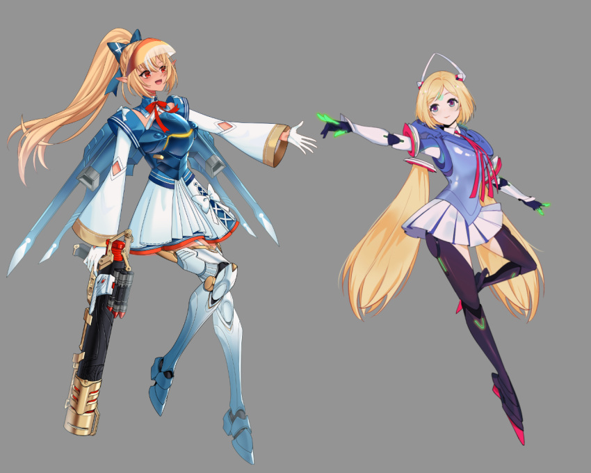 aki_rosenthal, armor, blonde_hair, cosplay, dark-skinned_female, dark_elf, dark_skin, echo_(overwatch)