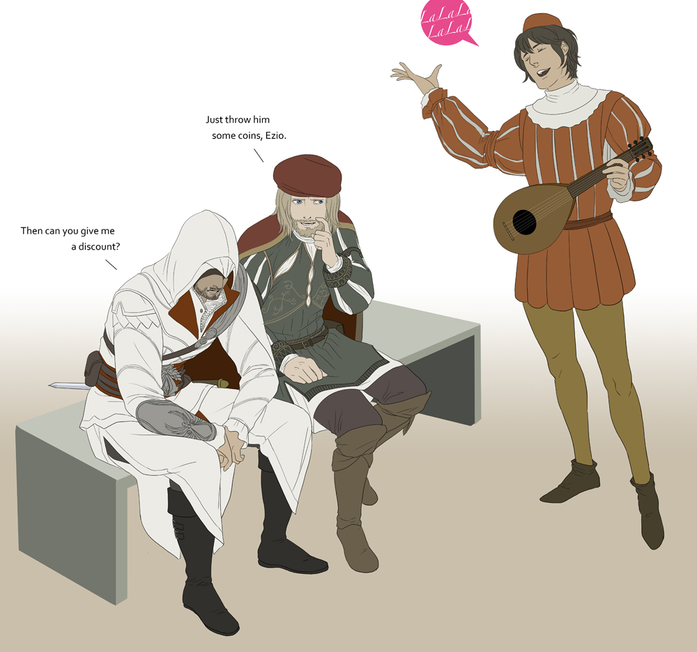 assassin's_creed:_brotherhood, assassin's_creed:_brotherhood, beard, blue_eyes, brown_hair, ezio_auditore_da_firenze, facial_hair, gb_(doubleleaf)