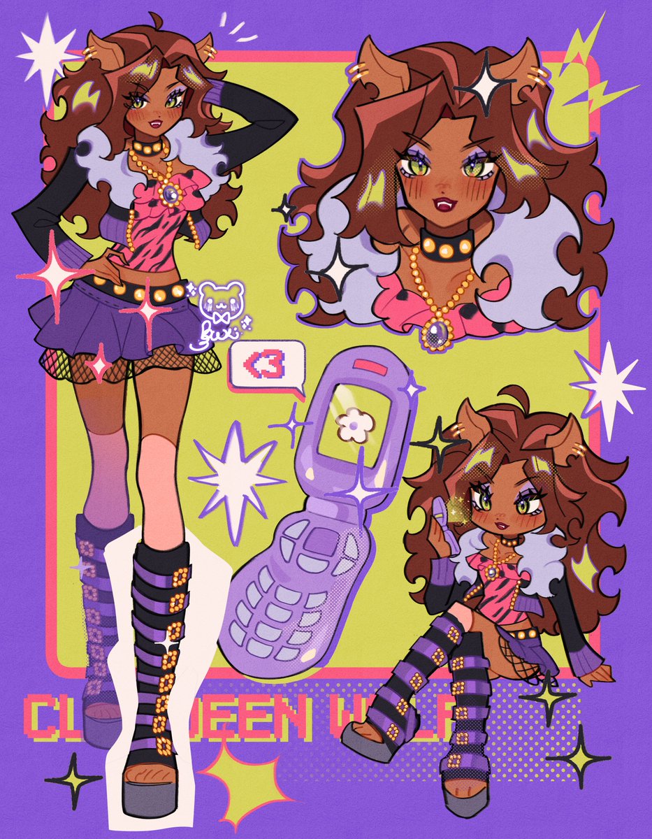 1girl, aegyo_sal, animal_ears, animal_print, black_boots, black_jacket, boots, brown_hair