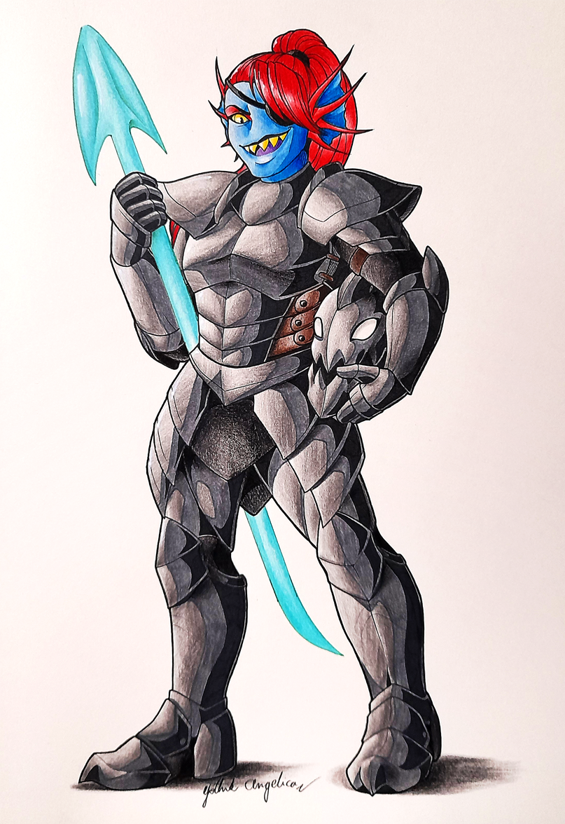 1girl, 2021, 2d, anthro, armor, artist_name, black_eyepatch, blue_skin
