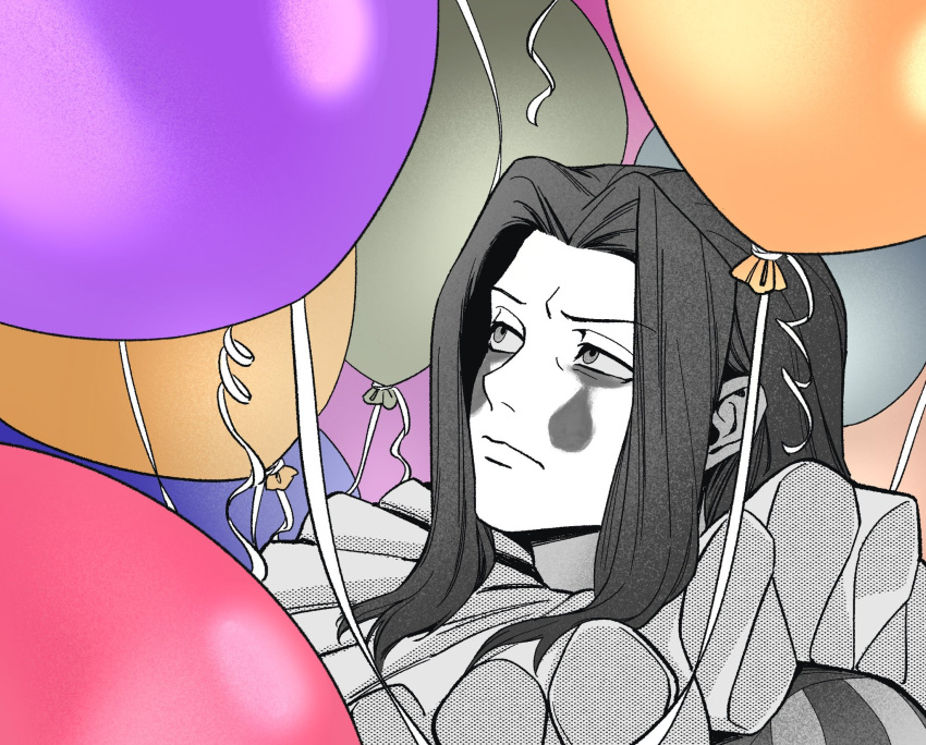 1boy, ace_attorney, ace_attorney_investigations, ace_attorney_investigations_2:_prosecutor's_gambit, balloon, chapssal_17, clown, facepaint