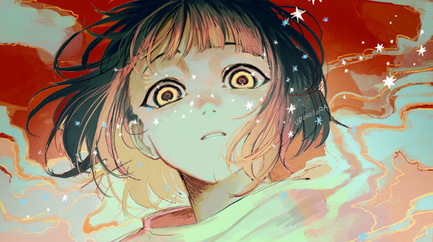 1girl, blunt_bangs, bob_cut, commentary_request, donutshole13, highres, looking_at_viewer, original