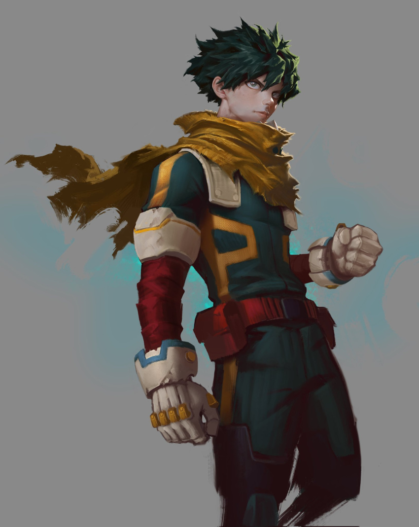 1boy, arif_wijaya, belt, bodysuit, boku_no_hero_academia, clenched_hand, closed_mouth, cowboy_shot