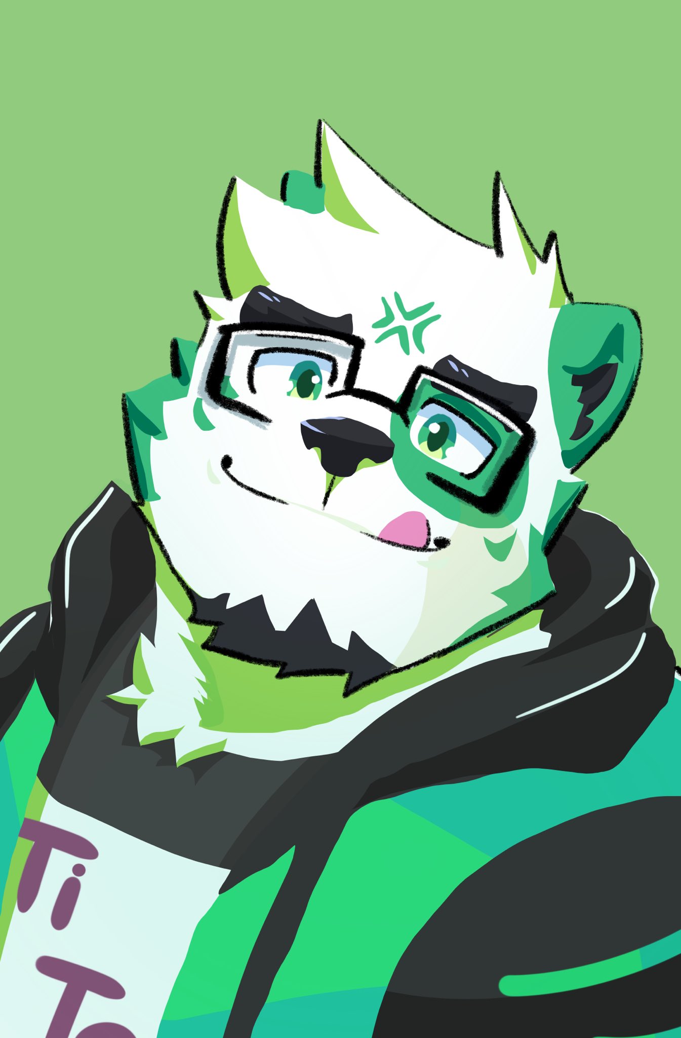 1boy, animal_ears, beard, english_commentary, facial_hair, filipino_text, furry, furry_male