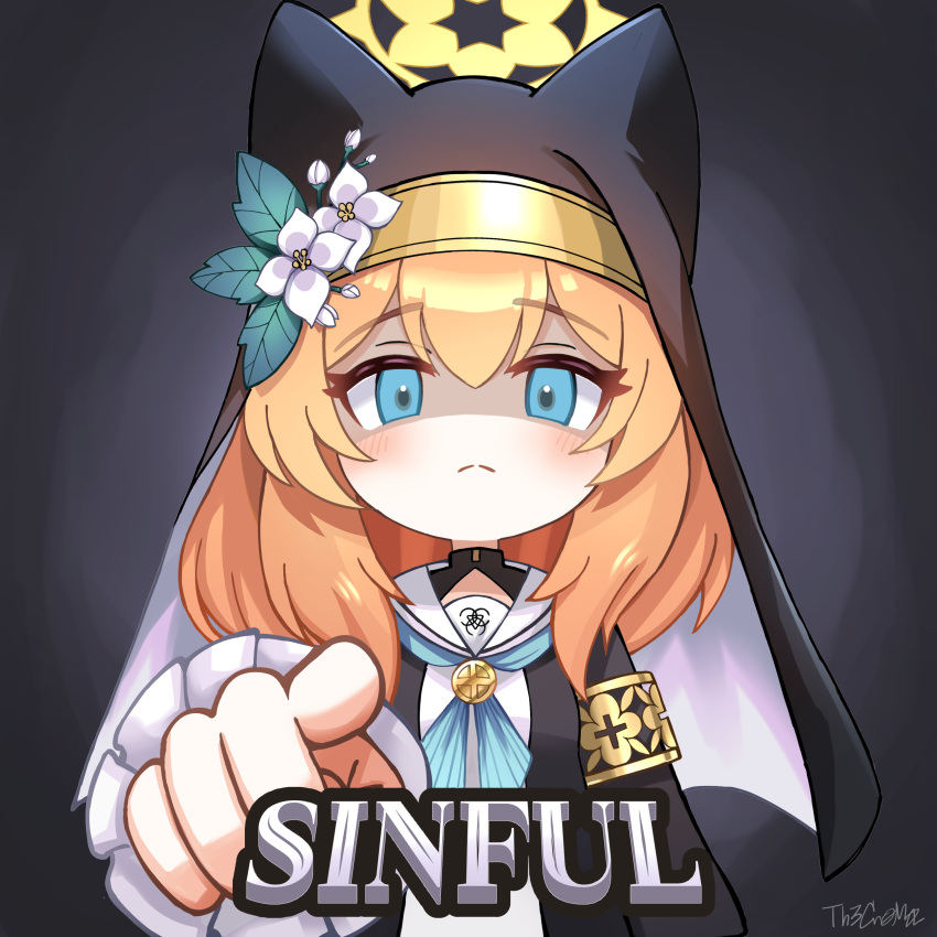 1girl, absurdres, animal_ears, blue_archive, blue_eyes, flower, halo, highres