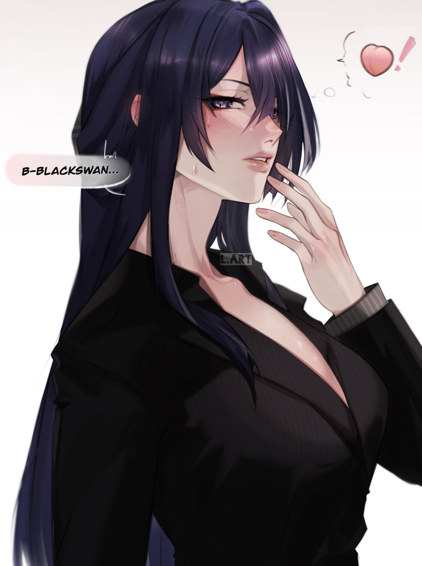 1girl, absurdres, acheron_(honkai:_star_rail), alternate_costume, artist_name, black_vest, breasts, commentary