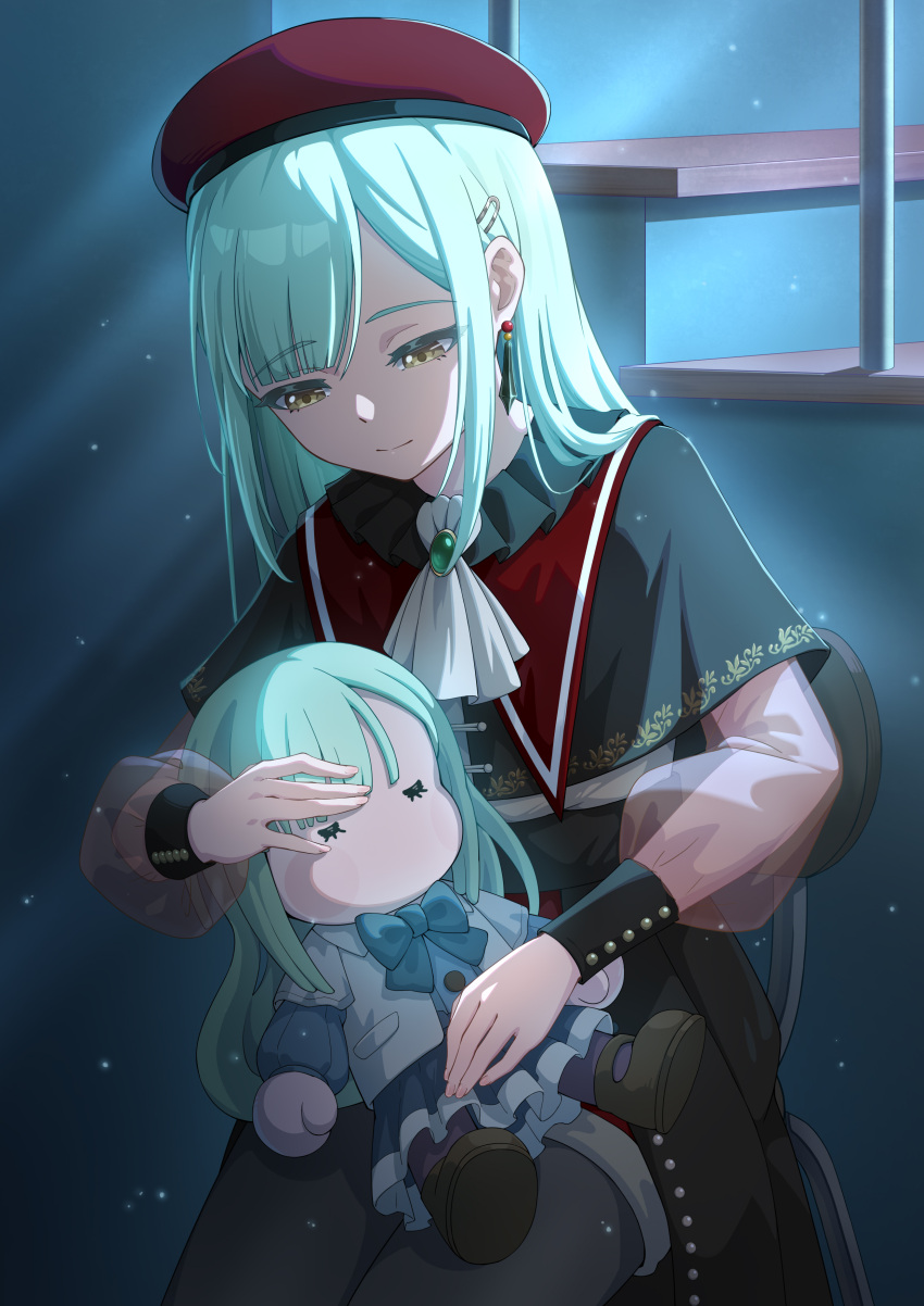 1girl, 2951597653, absurdres, bang_dream!, bang_dream!_it's_mygo!!!!!, character_doll, closed_eyes, commentary