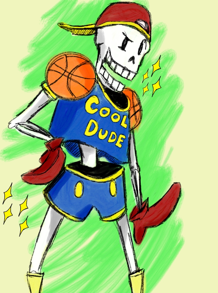 1boy, 2015, 2d, alternate_costume, backwards_hat, baseball_cap, blue_shorts, blue_tank_top