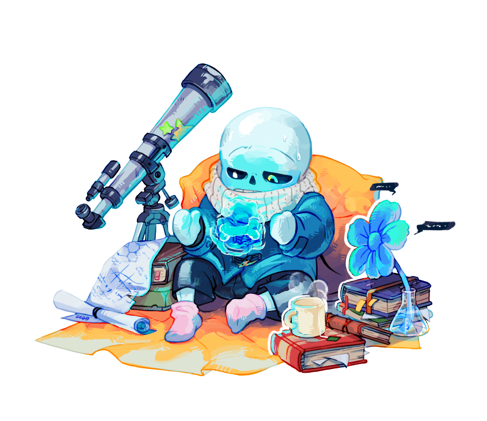 1boy, 2016, 2d, black_shorts, blue_flower, blue_jacket, bone, book