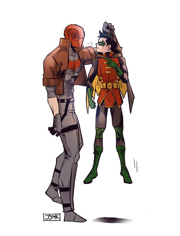 2boys, bad_anatomy, bad_leg, batman_(series), batman_symbol, black_cape, black_hair, boots