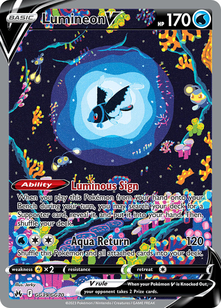 animal_focus, artist_name, bananajerky, bioluminescence, card_(medium), character_name, chinchou, closed_mouth