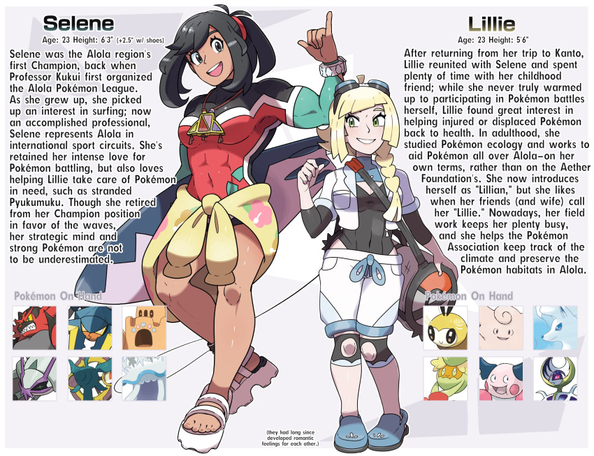 2girls, abs, aged_up, alolan_ninetales, anchor, bag, bat_(animal), black_hair