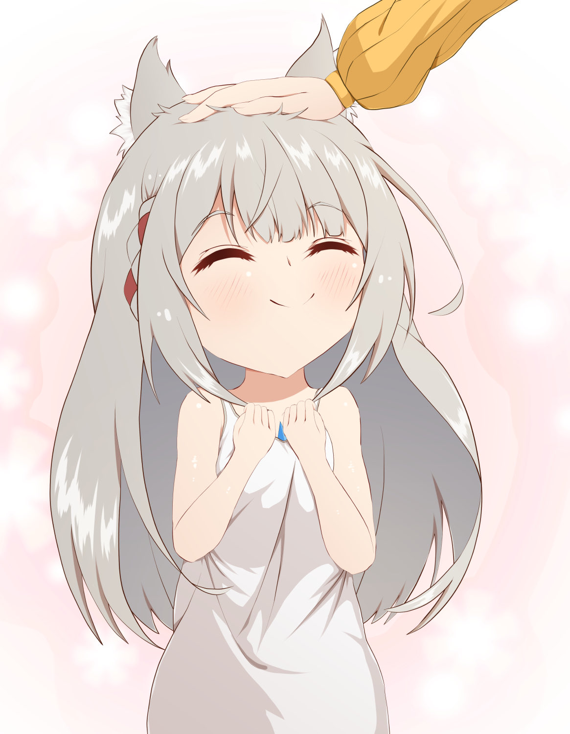 2girls, aged_down, animal_ear_fluff, animal_ears, arms_up, blush, cat_ears, cat_girl