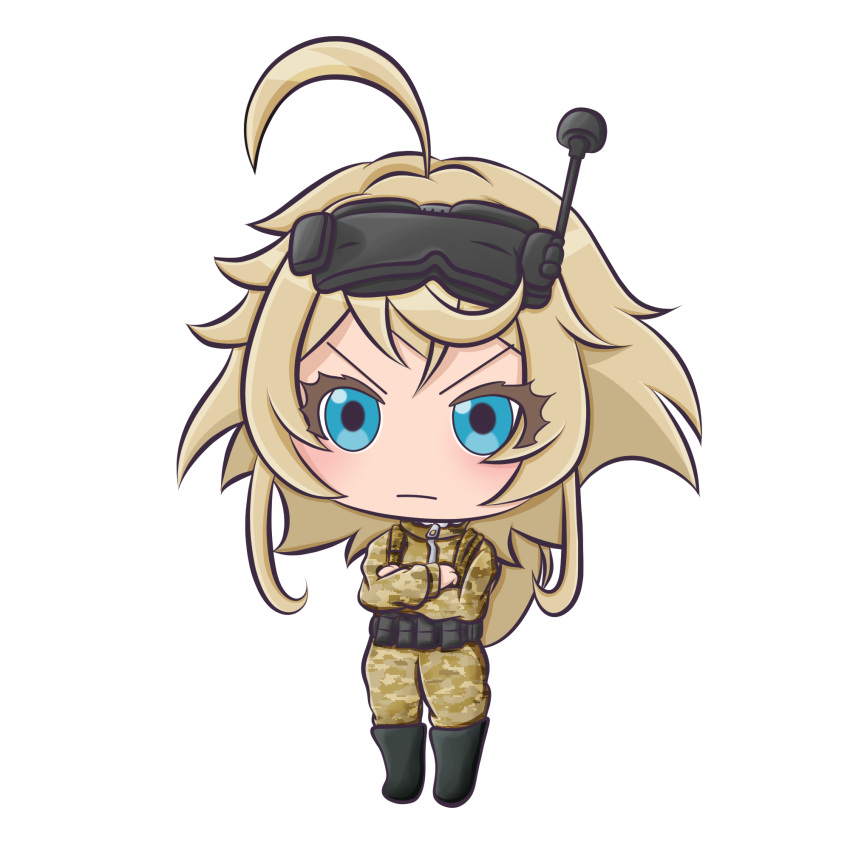 1girl, 35th_marine_brigade, artist_request, backpack, bad_link, bag, belt, belt_pouch