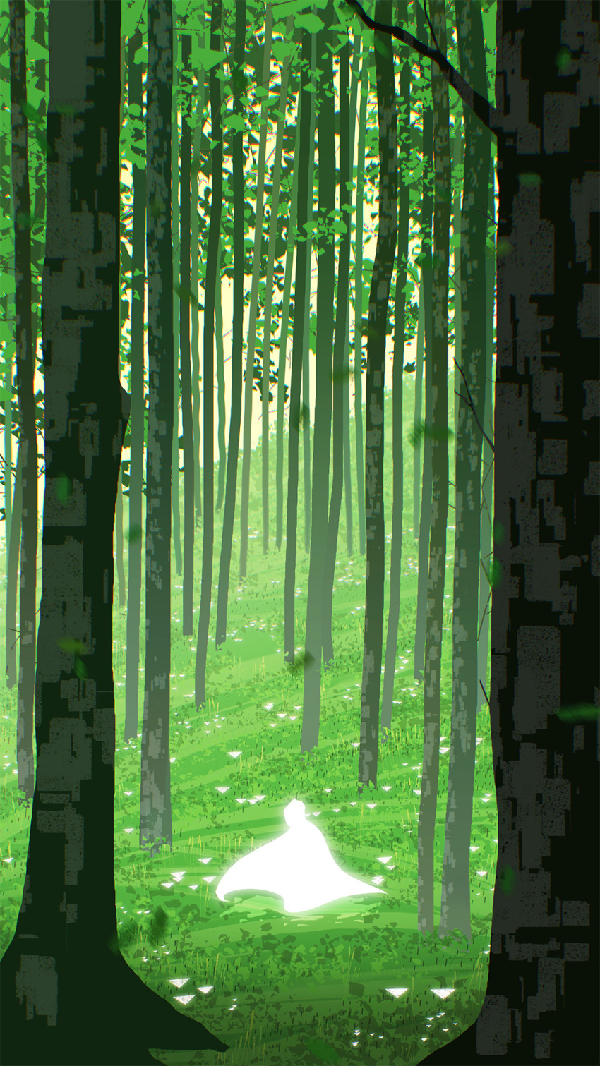 1other, aromantic_flag, chromatic_aberration, commentary, english_commentary, glowing, highres, landscape