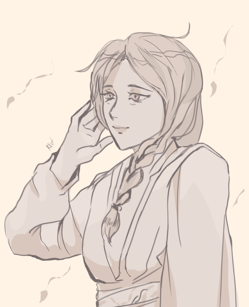 1boy, absurdres, braid, chinese_clothes, closed_mouth, feng_huangyu, hair_over_shoulder, highres