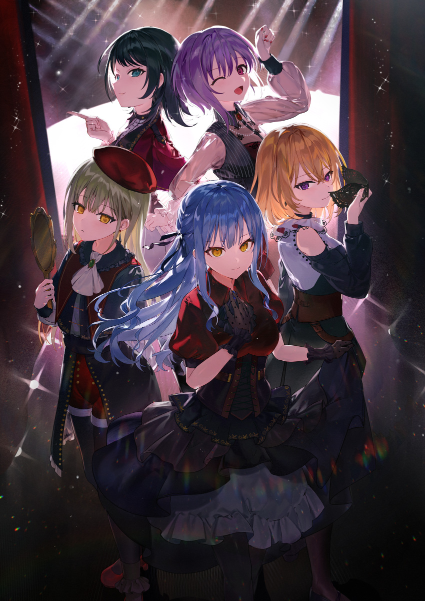 5girls, absurdres, amano_(amn_amn), amoris_(bang_dream!), ascot, ave_mujica_(bang_dream!), bang_dream!, bang_dream!_it's_mygo!!!!!