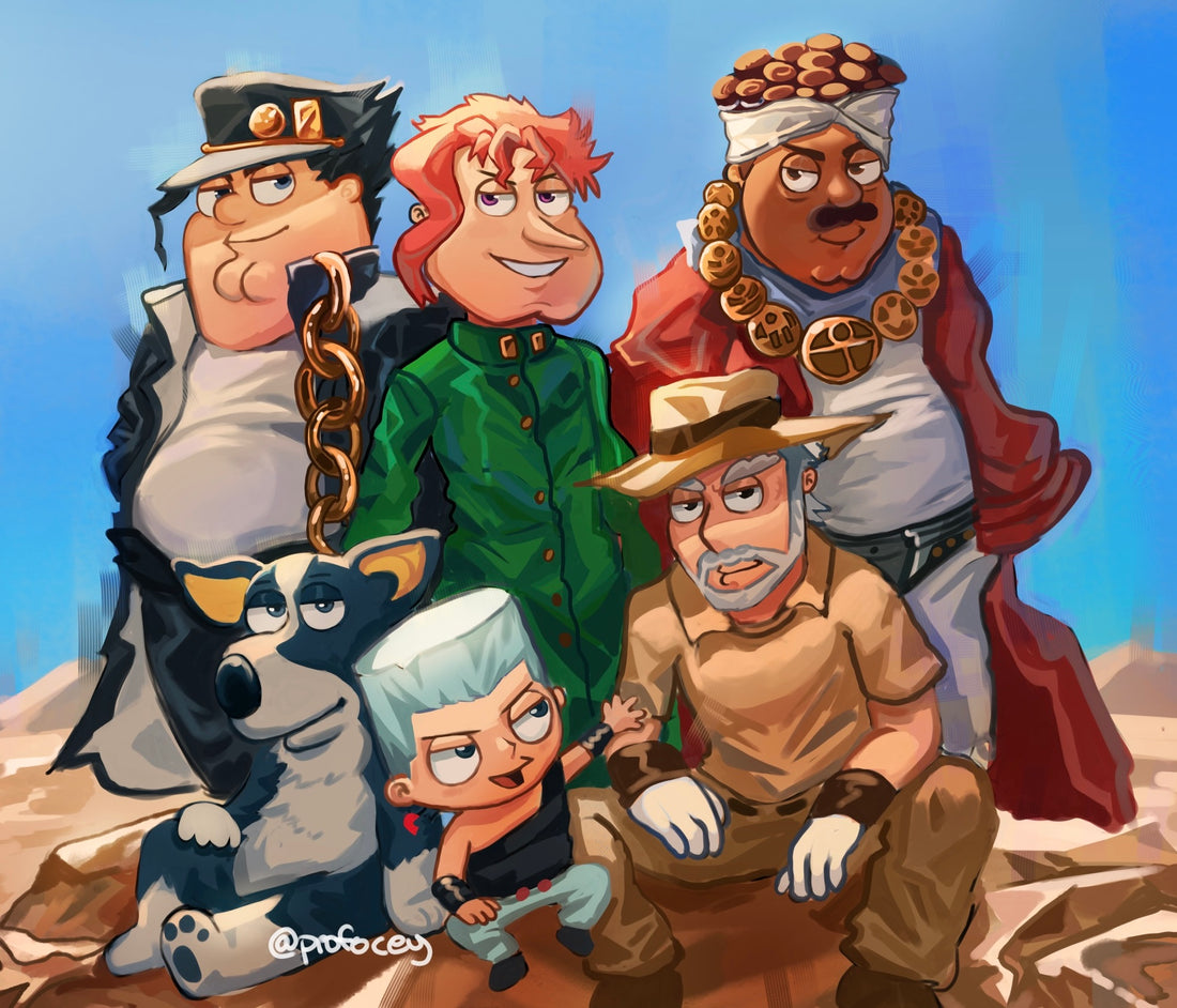 6+boys, artist_name, beard, black_coat, black_hair, black_hat, black_pants, black_shirt