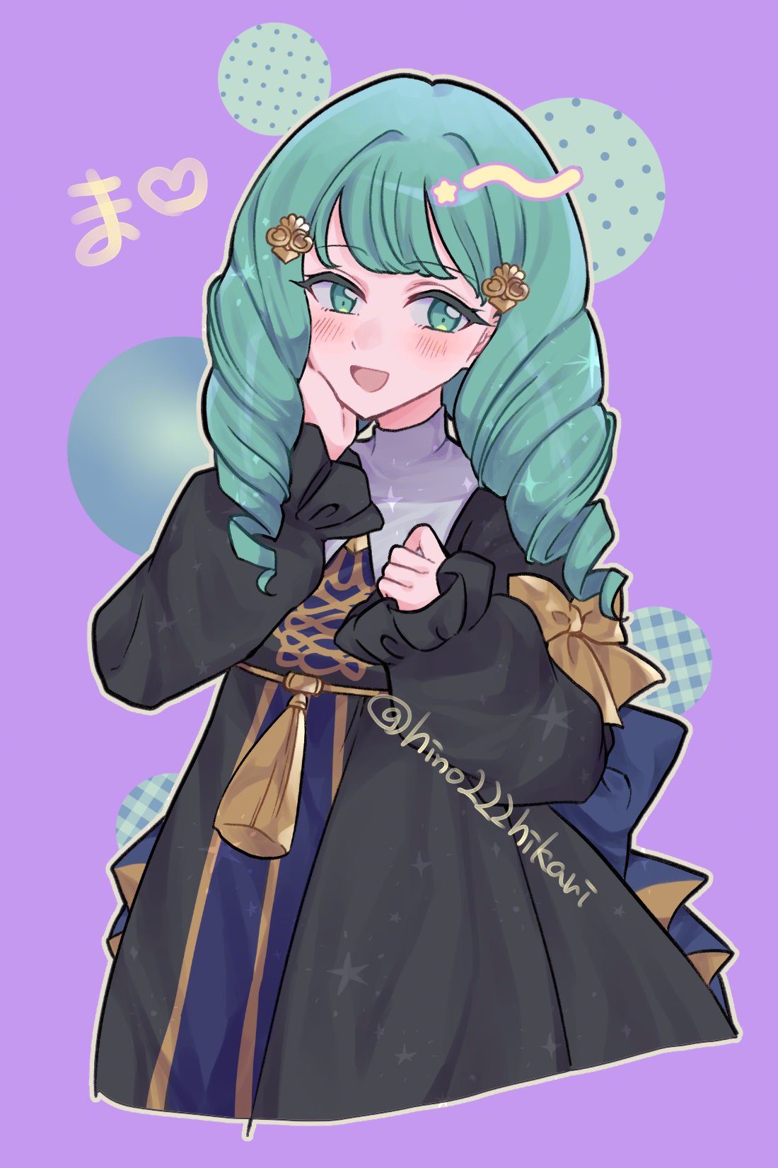 1girl, commentary, drill_hair, fire_emblem, fire_emblem:_three_houses, flayn_(fire_emblem), garreg_mach_monastery_uniform, green_eyes