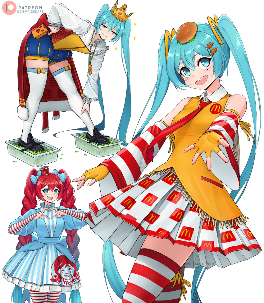 1girl, absurdres, aqua_eyes, aqua_hair, blue_bow, blue_dress, blue_shorts, bow