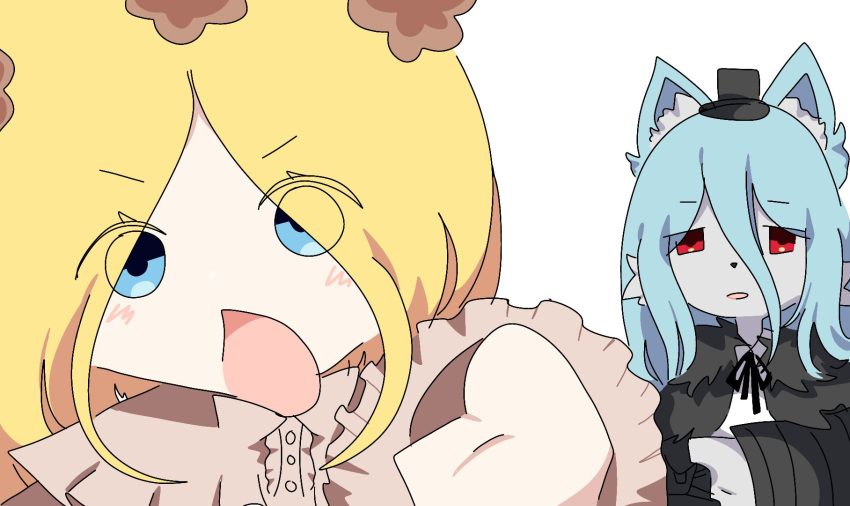 animal_ear_fluff, animal_ears, black_coat, black_hat, black_jacket, black_ribbon, black_souls, black_souls_2