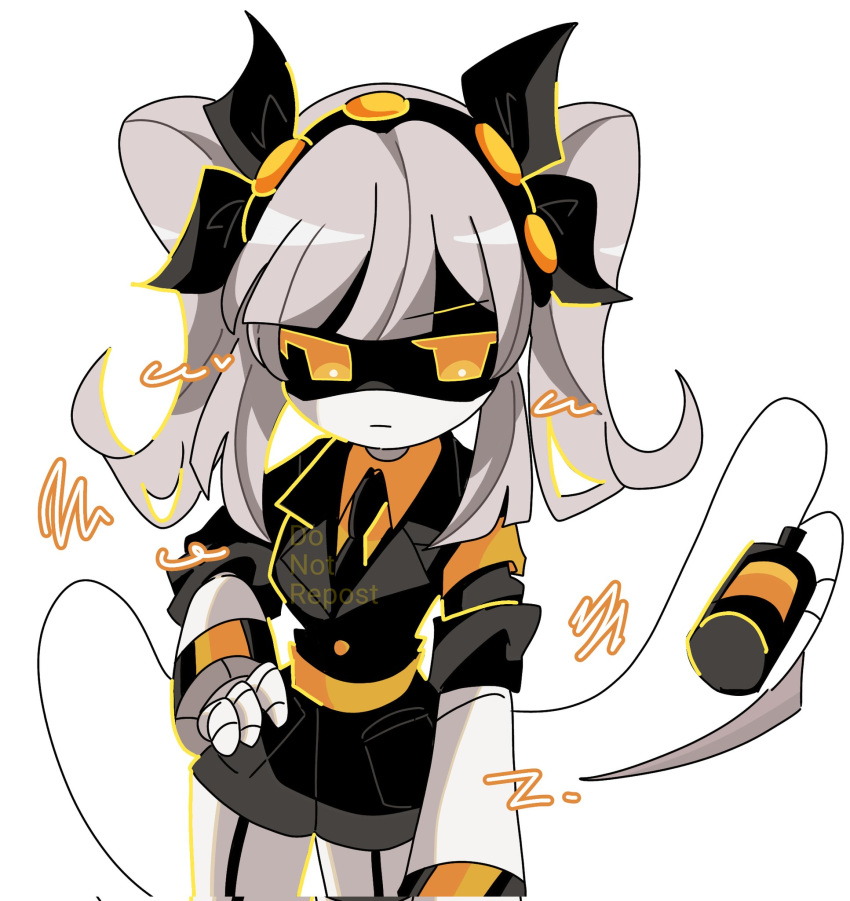 android, black_jacket, grey_hair, hairband, highres, humanoid_robot, j_(murder_drones), jacket