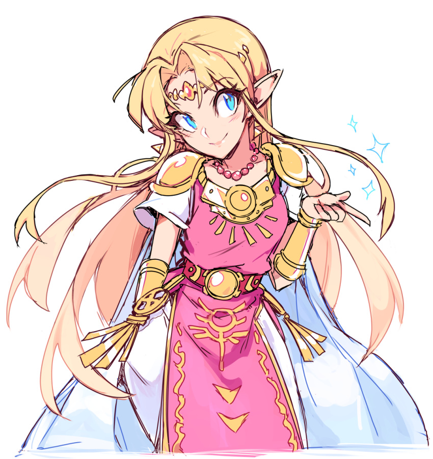 1girl, almightychiru, blonde_hair, blue_eyes, blush, breasts, circlet, commentary