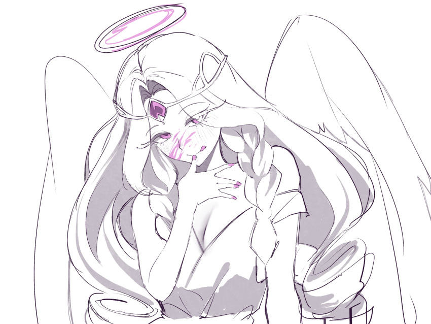 1girl, angel, angel_wings, animification, cookie_run, cookie_run:_kingdom, dress, eternal_sugar_cookie