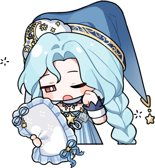 1girl, artist_request, blue_dress, blue_hair, blue_hat, blue_ribbon, blush_stickers, braid