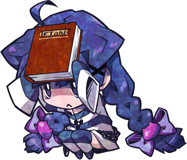 alice_(criminal_girls), book, bow, braid, chain, chains, chibi, criminal_girls