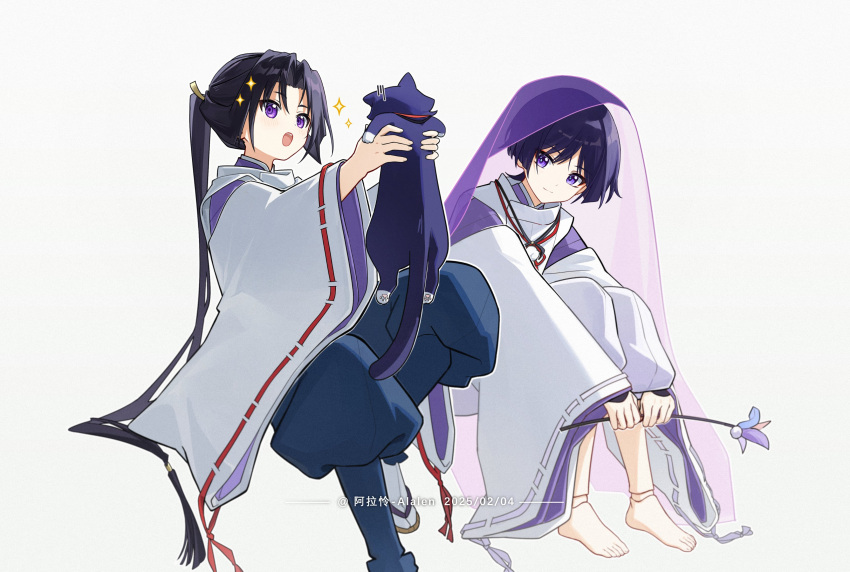 2boys, absurdres, alalen, alalen_nelala, animal, animalization, armor, artist_name