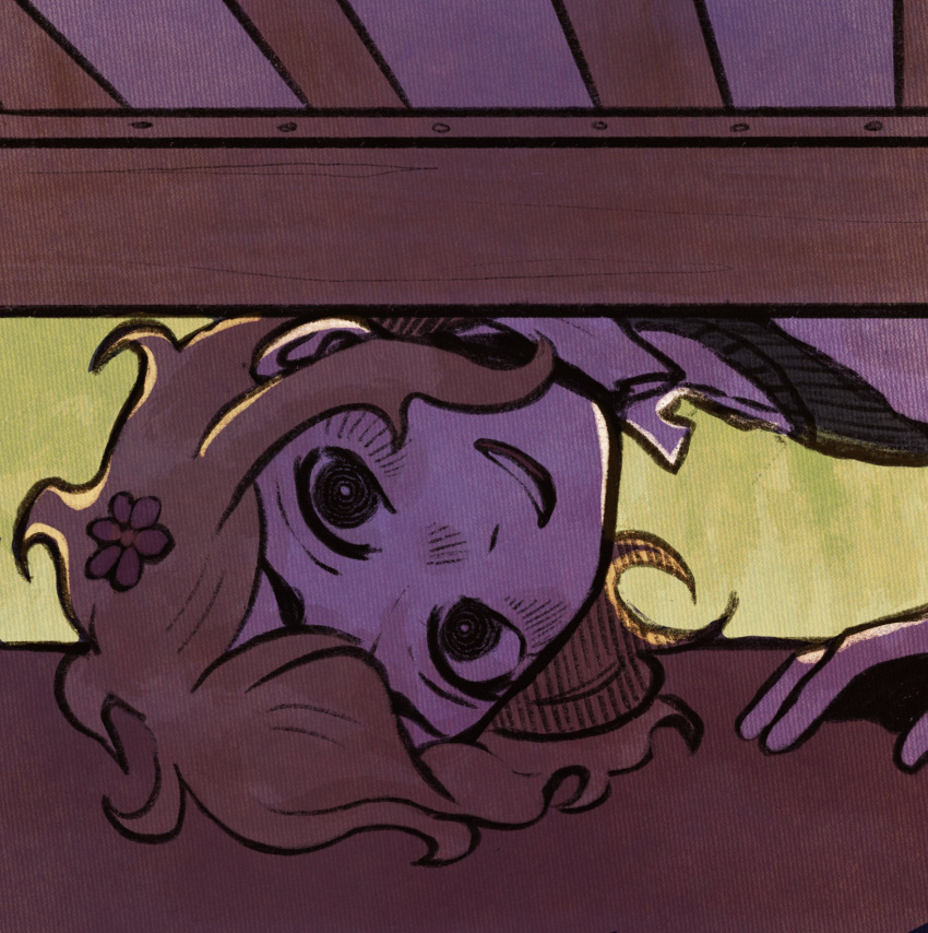 1boy, basil_(faraway)_(omori), basil_(omori), blonde_hair, blush, close-up, collared_shirt, flower, green_sweater_vest, hair_flower, hair_ornament, highres, male_focus, omori, open_mouth, ottie_pops, shirt, smile, solo, sweater_vest, teeth, upper_body, upper_teeth_only, white_shirt