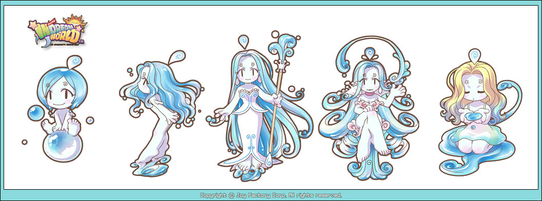 5girls, absurdly_long_hair, age_progression, aqua_border, aqua_theme, archived_source, arrow_(symbol), bad_source