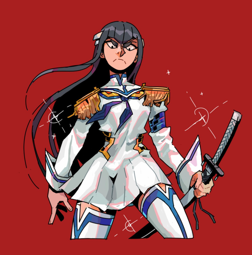 1girl, angry, bakuzan, black_hair, blue_eyes, blue_necktie, boots, caranvolo