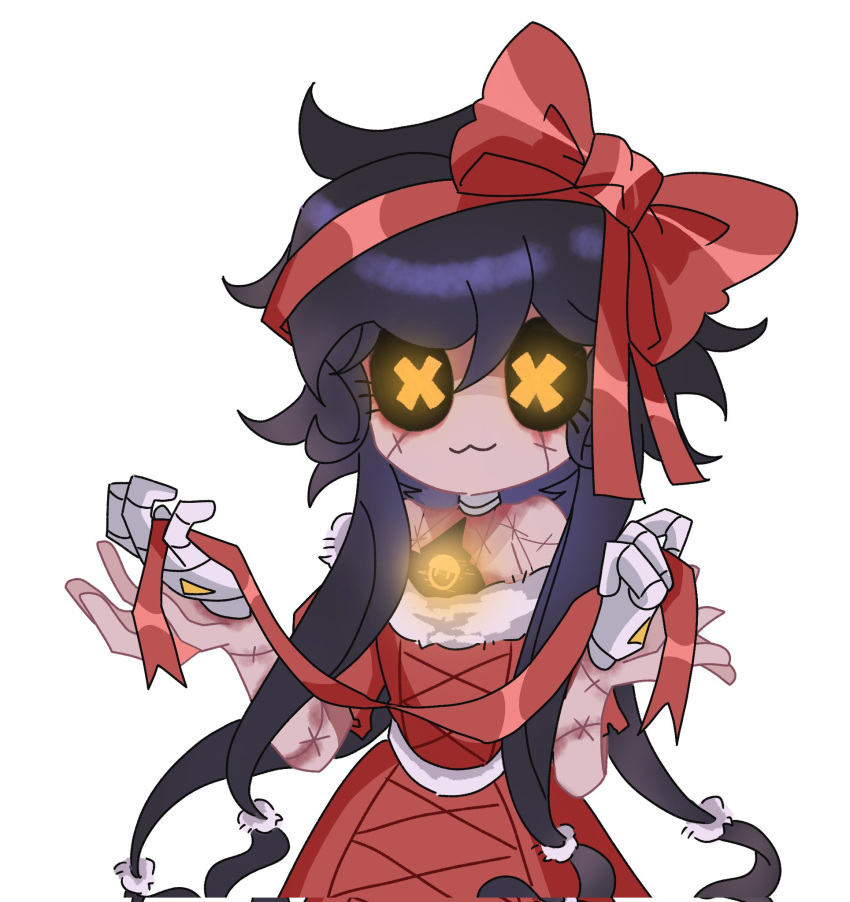 1girl, alternate_costume, bow, cyn_(murder_drones), dress, frills, highres, humanoid_robot