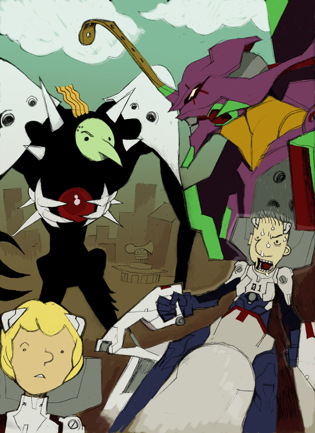 doug, doug_funnie, eva_01, eva_02, neon_genesis_evangelion, parody, patti_mayonnaise, pesthdelinz