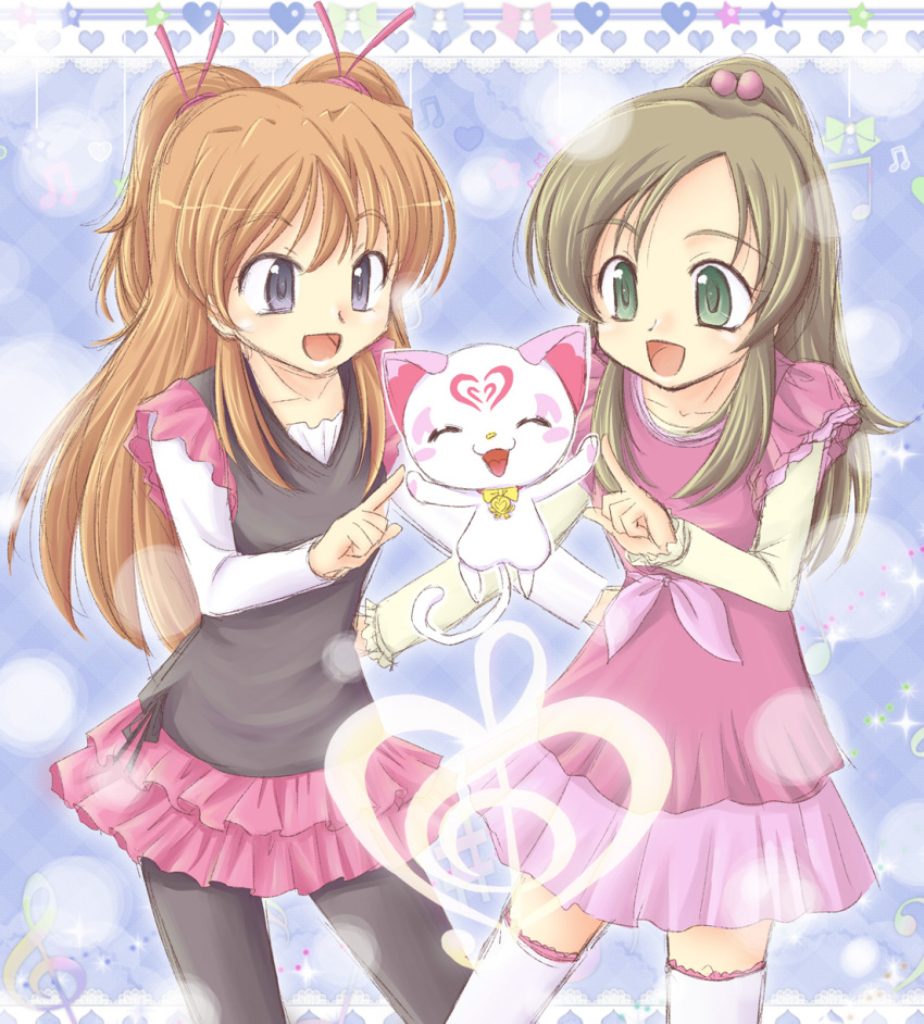 akihara_ryo, black_eyes, brown_hair, casual, g-clef_(suite_precure), green_eyes, hammy, highres