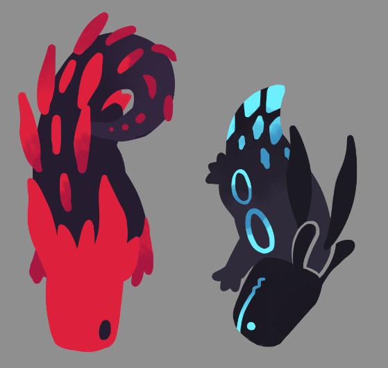 amenalyme, black_eyes, blue_eyes, blue_scales, body_markings, creature, cyan_lizard_(rain_world), dragon