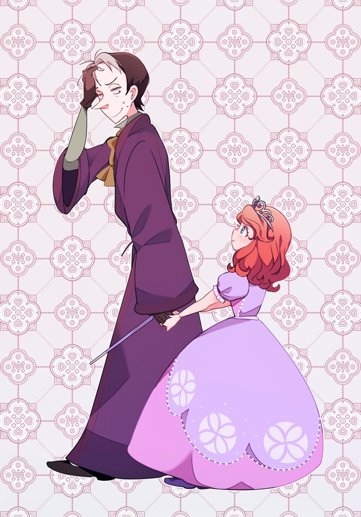 1boy, 1girl, antenna_hair, black_hair, black_shoes, blue_eyes, bow, bowtie