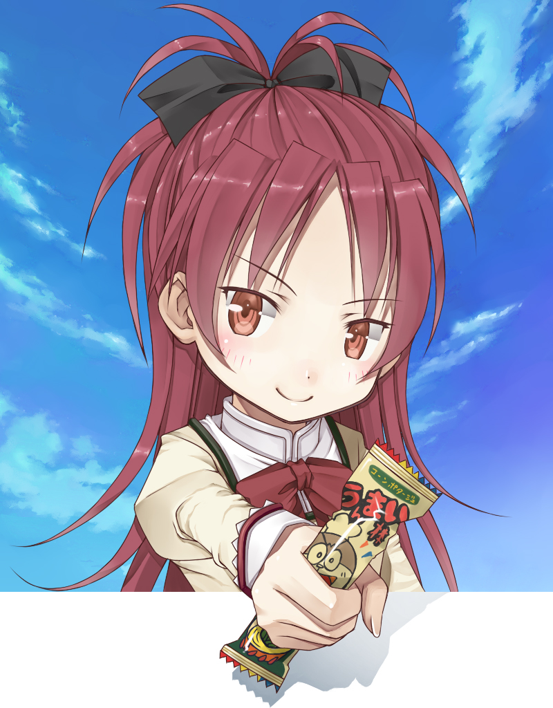 brand_name_imitation, brand_name_parody, doraemon, face, foreshortening, hair_bow, hands, long_hair