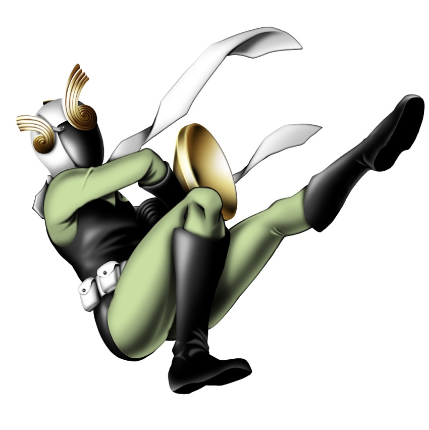 1boy, belt_pouch, black_bodysuit, black_boots, black_gloves, bodysuit, boots, commentary_request
