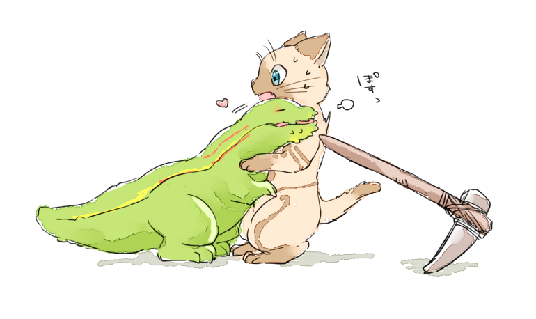 1other, animal_ears, animal_feet, animal_hands, animal_hug, animal_nose, aqua_eyes, cat