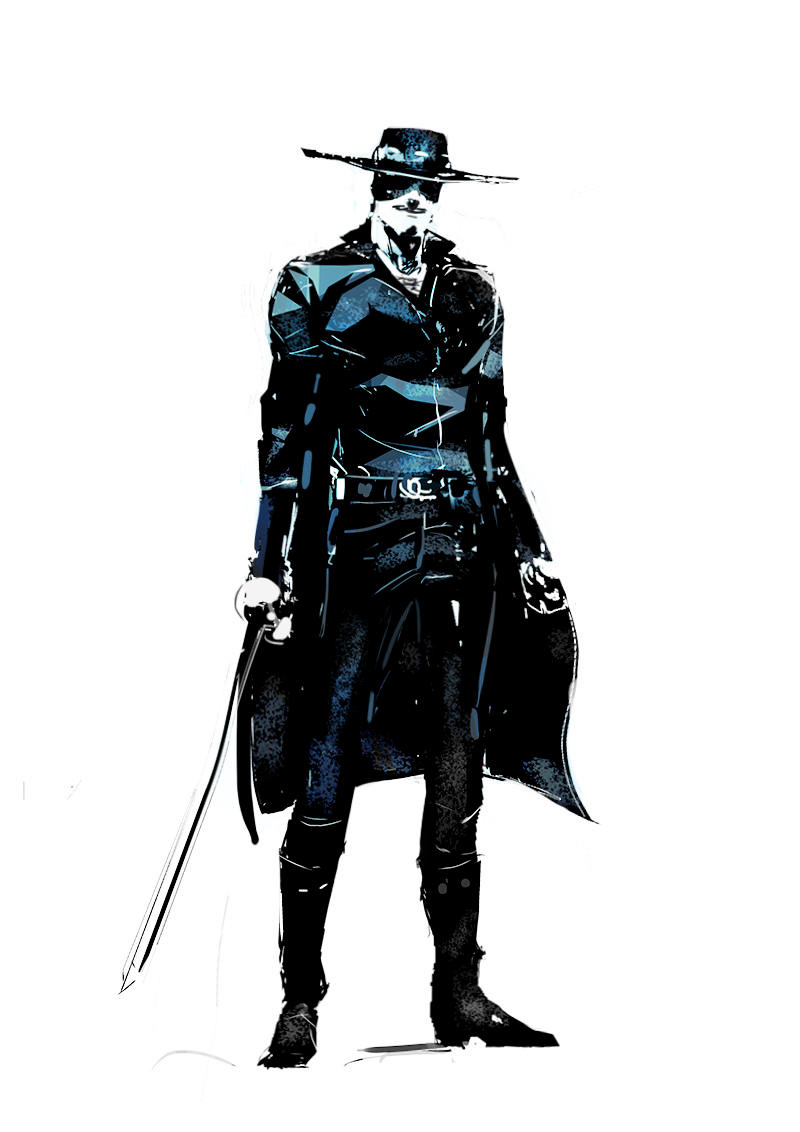 1boy, black_cape, boots, cape, collared_shirt, commentary, eye_mask, facial_hair