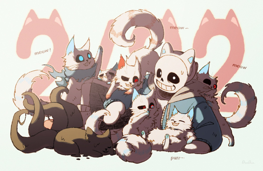 1boy, alternate_universe, animal_ears, animalization, black_shorts, blue_eyes, blue_jacket, blue_scarf
